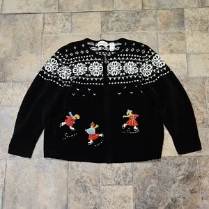 Alfred Dunner Ice Skater Cardigan Size XL